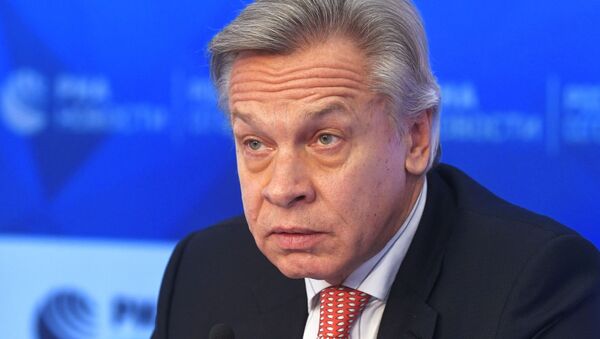 Председатель комиссии Совета Федерации РФ по информационной политике Алексей Пушков  - Sputnik Армения