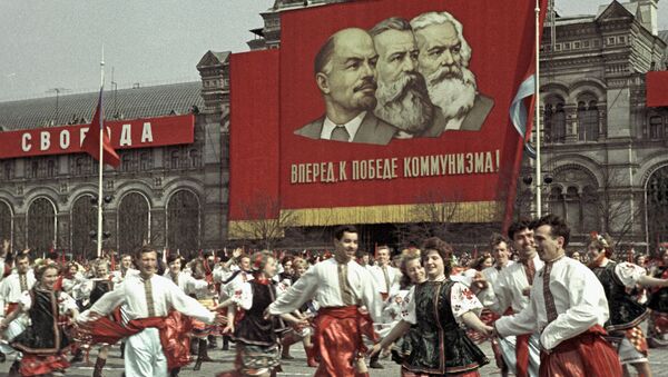 Празднование Дня международной солидарности трудящихся в Москве (1964 год) - Sputnik Արմենիա