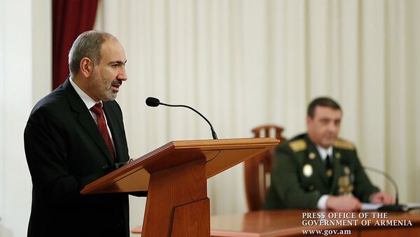 Премьер-министр Никол Пашинян принял участие на праздничном заседании по поводу для сотрудника нацбезопасности (19 декабря 2019). Еревaн - Sputnik Արմենիա