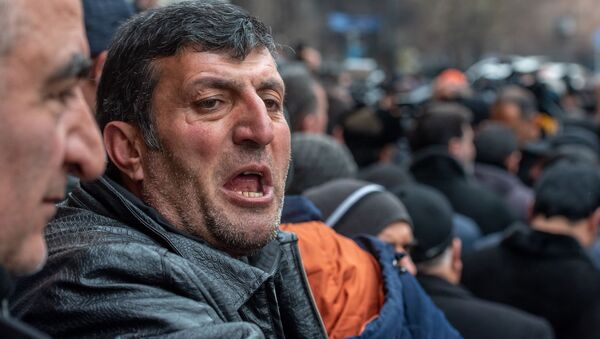 Акция протеста фермеров у Дома правительства (20 января 2020). Еревaн - Sputnik Արմենիա