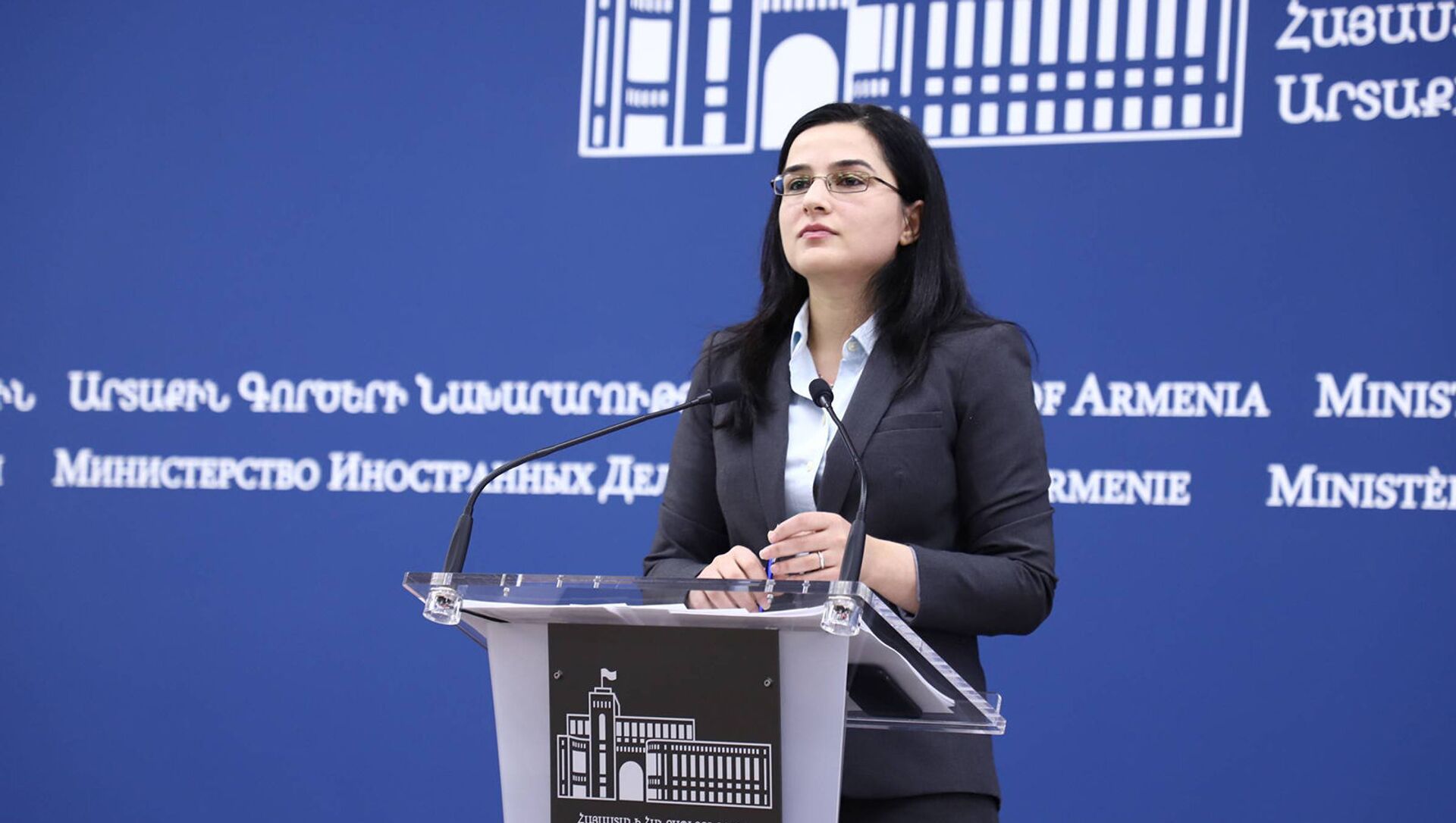 Пресс-конференция спикера МИД Армении Анны Нагдалян - Sputnik Армения, 1920, 02.06.2021
