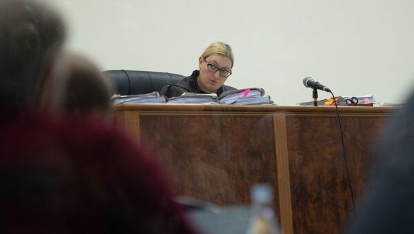 Судья Анна Данибекян на судебном заседании по делу 1-го марта (11 февраля 2020). Еревaн - Sputnik Արմենիա