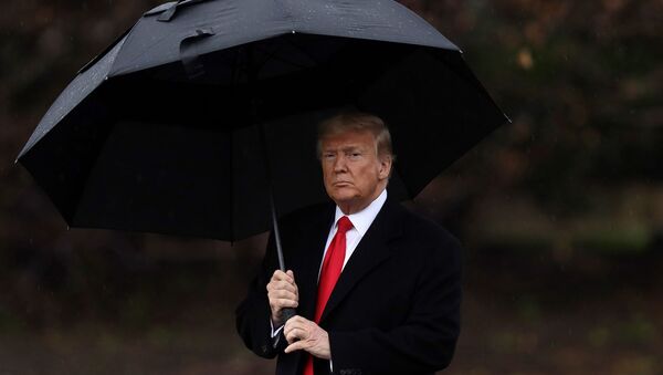 Президент США Дональд Трамп перед отъездом из Белого дома (10 февраля 2020). Вашингтон - Sputnik Армения