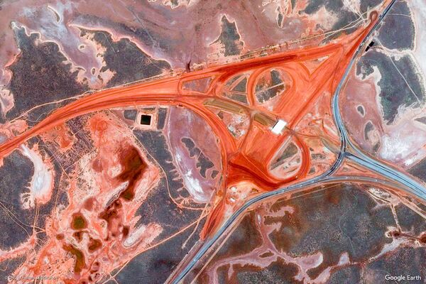 Изображение из космоса местности в районе австралийского города Порт-Хедленд, Австралия - Sputnik Армения
