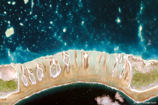 Изображение из космоса местности в районе островов Туамоту и Гамбье, Французская Полинезия - Sputnik Армения