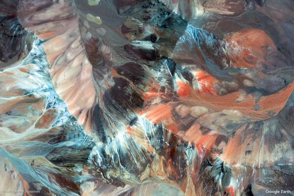 Изображение из космоса провинции Паринакота в составе области Арика-и-Паринакота, Чили - Sputnik Армения