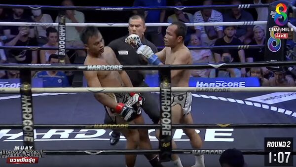 Поединок по тайскому боксу под эгидой промоушена Muay Thai Super Champ Со - Sputnik Армения