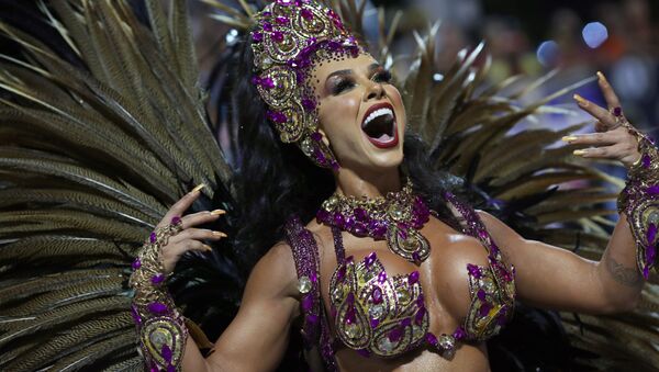 В первую ночь карнавального парада на самбадроме выступит участник фестиваля Barroca Zona Sul samba school (22 февраля 2020). Сан-Паулу, Бразилия - Sputnik Армения