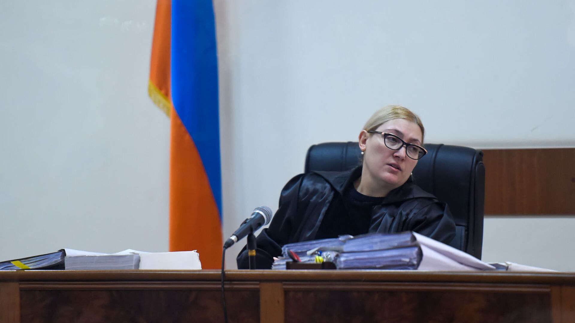 Судья Анна Данибекян на судебном заседании по делу 1 марта (25 февраля 2020). Еревaн - Sputnik Армения, 1920, 23.02.2021