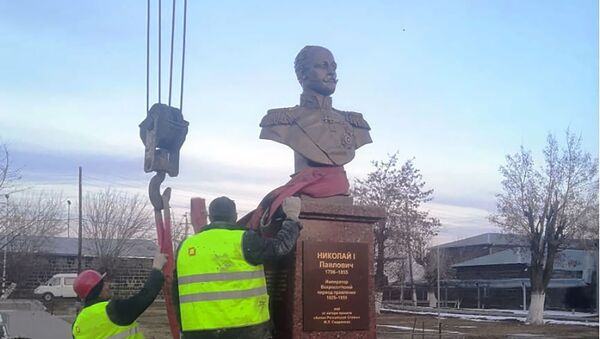 В Армении установлен памятник Императору Николаю I (2 марта 2020). Гюмри - Sputnik Армения