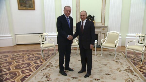 В Москве начались переговоры Владимира Путина и Реджепа Эрдогана - Sputnik Армения