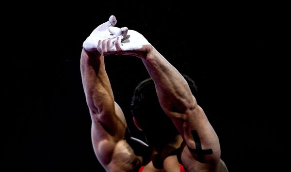 Артур Далалоян в финале вольных упражнений среди мужчин на чемпионате мира по спортивной гимнастике в Штутгарте. - Sputnik Армения