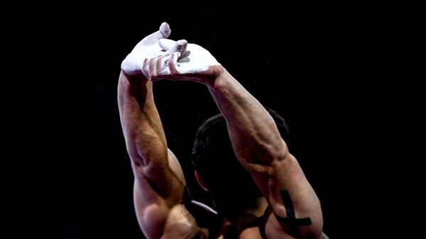 Артур Далалоян в финале вольных упражнений среди мужчин на чемпионате мира по спортивной гимнастике в Штутгарте. - Sputnik Армения