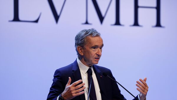 Исполнительный директор LVMH luxury group Бернар Арно объявляет результаты за 2019 год (28 января 2020). Париж - Sputnik Արմենիա