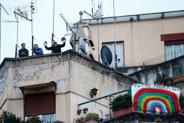 Նվագող մարդիկ, 2020 թվականի մարտի 13, Հռոմ    - Sputnik Արմենիա