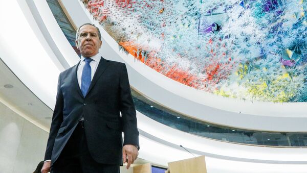 Министр иностранных дел РФ Сергей Лавров на сессии Совета ООН по правам человека - Sputnik Армения