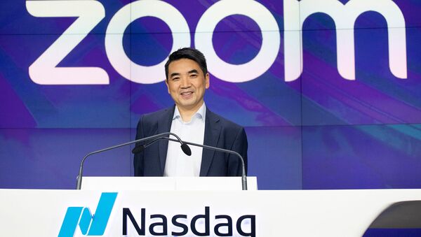 Генеральный директор Zoom Эрик Юань на церемонии открытии Nasdaq (18 апреля 2019). Нью-Йорк - Sputnik Արմենիա