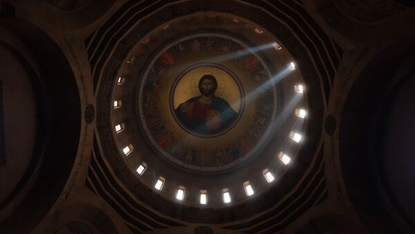 Лик Иисуса Христа в церкви Святого Иоанна Крестителя в Абовяне - Sputnik Армения