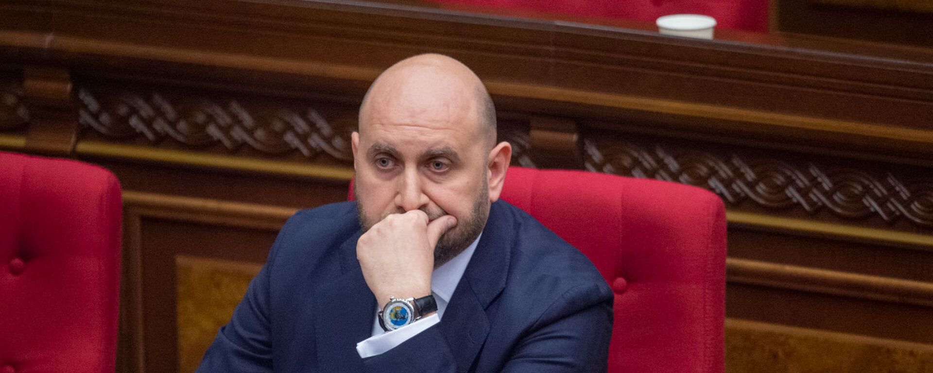 Кандидат на пост председателя ЦБ Мартин Галстян на заседании Национального собрания (16 апреля 2020). Еревaн - Sputnik Արմենիա, 1920, 26.05.2021