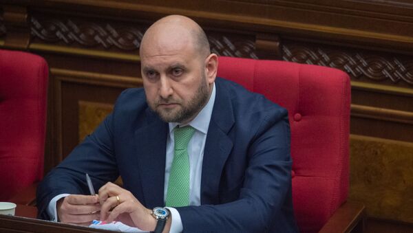 Кандидат на пост председателя ЦБ Мартин Галстян на заседании Национального собрания (16 апреля 2020). Еревaн - Sputnik Армения