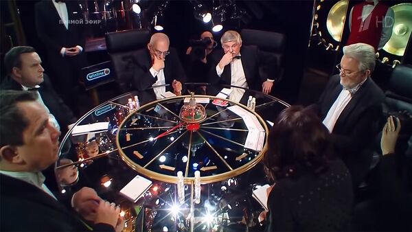 Кадр из телепрограммы Что? Где? Когда? с участием команды Виктора Сиднева - Sputnik Արմենիա