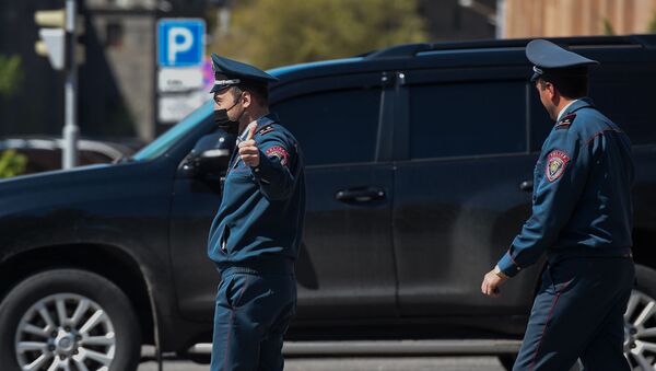 Полицейские на улице Григора Лусаворича - Sputnik Արմենիա