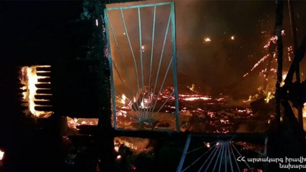Пожар в селе Лусахпюр (19 мая 2020). Ширак - Sputnik Արմենիա