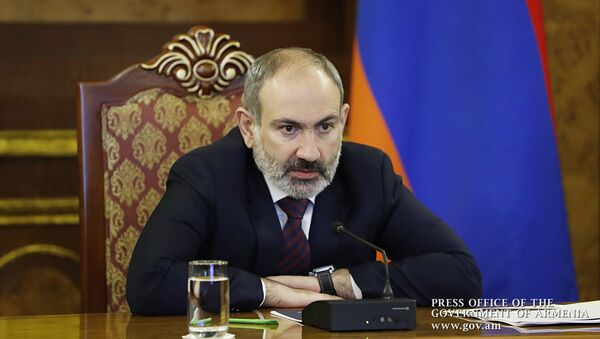 Премьер-министр Никол Пашинян принял участие в очередном заседании Высшего Евразийского экономического совета, которое прошло в формате видеоконференции (19 мая 2020). Еревaн - Sputnik Армения