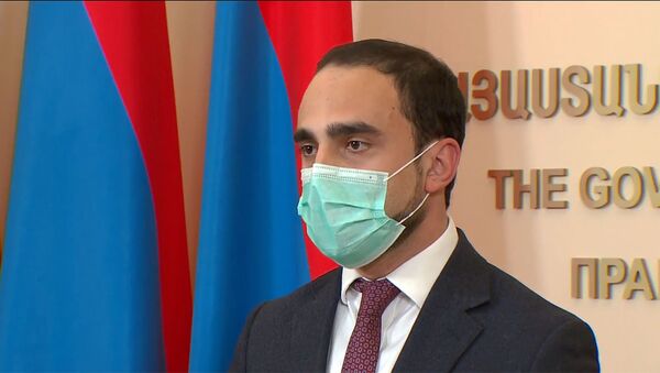 Вице-премьер Тигран Авинян во время брифинга премьер-министра Армении (26 мая 2020). Еревaн - Sputnik Արմենիա