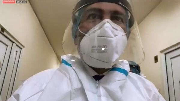  Премьер-министр Никол Пашинян в больнице Сурб Григор Лусаворич (8 июня 2020). Еревaн - Sputnik Արմենիա