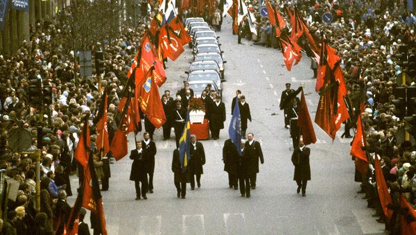 Похороны премьер-министра Швеции Олофа Пальме (15 марта 1986). Стокгольм - Sputnik Արմենիա