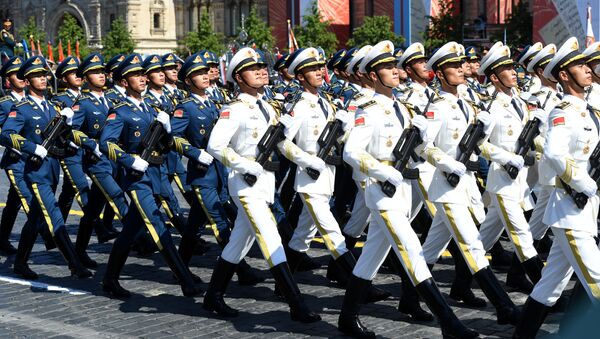 Парадный расчет армии КНР во время военного парада Победы в Москве - Sputnik Армения