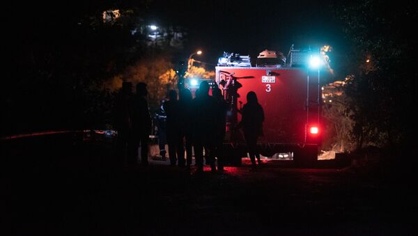 Спасатели МЧС на месте пожара в Цицернакаберде (26 июня 2020). Еревaн - Sputnik Արմենիա