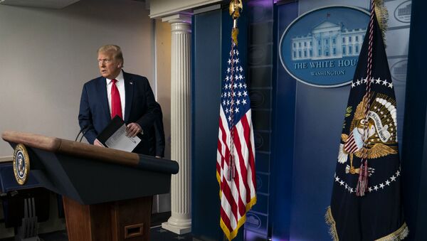 Президент США Дональд Трамп на брифинге в Белом Доме (2 июля 2020). Вашингтон - Sputnik Армения