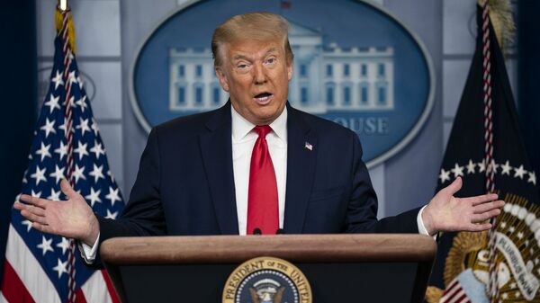 Президент США Дональд Трамп на брифинге в Белом Доме (2 июля 2020). Вашингтон - Sputnik Армения