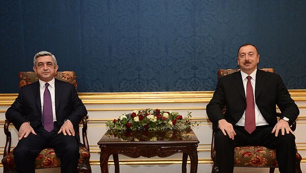 Президент Армении Серж Саргсян и президент Азербайджана Ильхам Алиев - Sputnik Армения