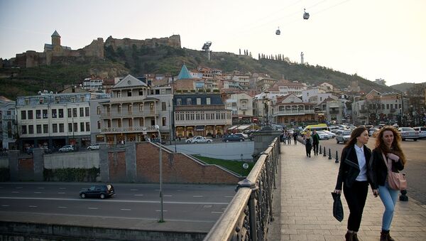 Вид на крепость Нарикала и Мейдан. Исторический центр Тбилиси - Sputnik Армения