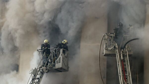 Пожар в здании Министерства обороны в Москве - Sputnik Արմենիա