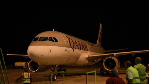 Первый рейс авиакомпнии Qatar из ереванского аэропорта Звартноц - Sputnik Армения
