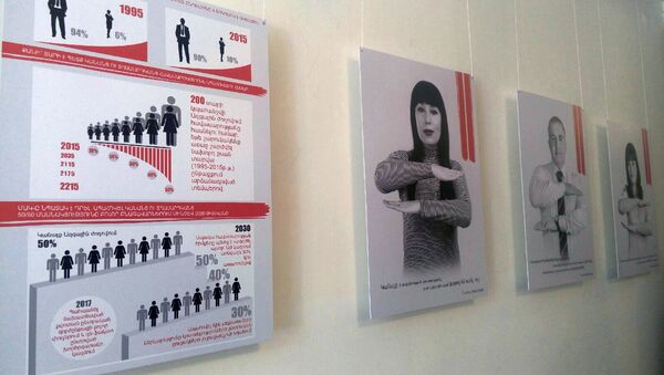 Выставка, посвященная необходимости предоставления женщинам-политикам равных с мужчинами прав и возможностей - Sputnik Արմենիա