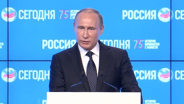 СПУТНИК_Путин поздравил МИА Россия сегодня с юбилеем и пожелал держать планку - Sputnik Արմենիա