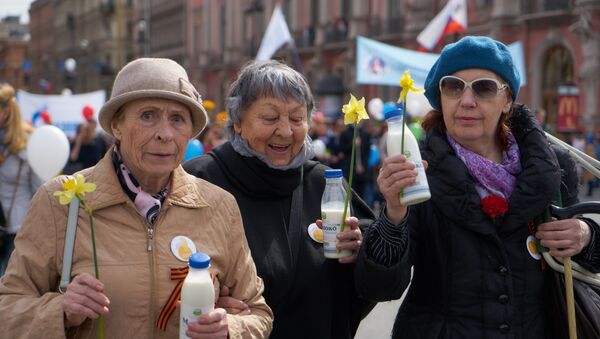 Первомайские шествия в регионах России - Sputnik Արմենիա