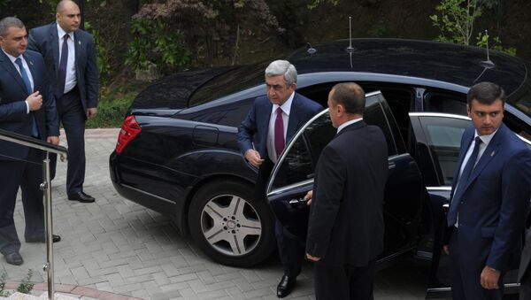 Трехсторонняя встреча В.Путина с И.Алиевым и С.Саргсяном - Sputnik Արմենիա
