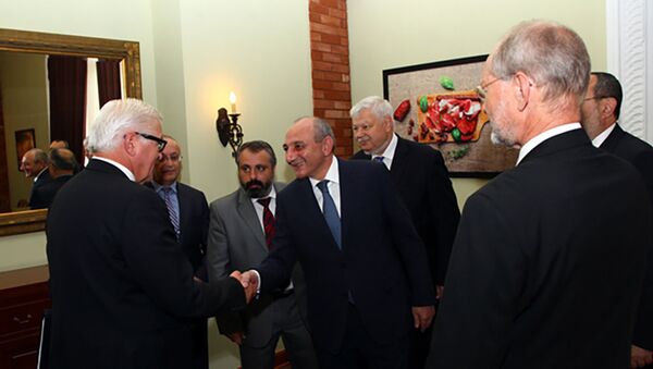 Встреча главы Карабаха Бако Саакяна и председателя ОБСЕ Франка-Вальтера Штайнмайера - Sputnik Армения