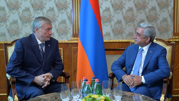 президент Армении Серж Саргсян генсек ОДКБ Николай Бордюжа - Sputnik Արմենիա