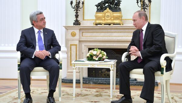 Президент РФ В. Путин встретился с президентом Армении С. Саргсяном - Sputnik Արմենիա