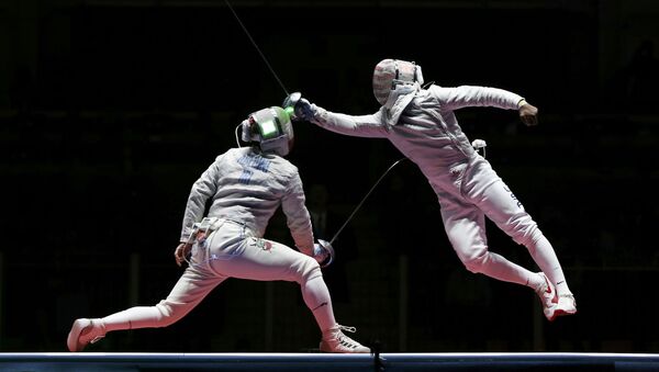 Фехтовальщики Мойтаба Абедини и Дэрил Хомер на Олимпийских играх-2016 в Рио-де-Жанейро - Sputnik Արմենիա