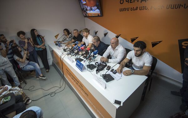 Пресс-конференция сборной Армении по греко-римской борьбе - Sputnik Армения