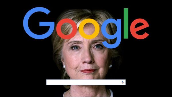 Надпись Google на портрете Хиллари Клинтон - Sputnik Армения