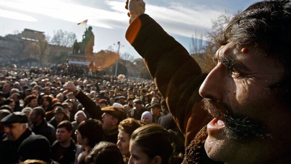 Митинг оппозиции в Армении. Архивное фото - Sputnik Армения